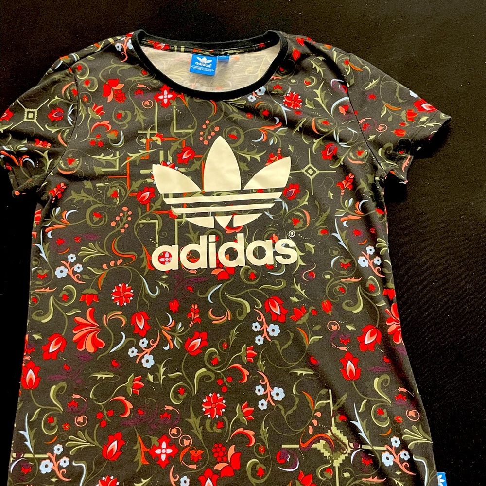 Adidas floral shirt